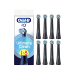 Oral-B Replaceable Toothbrush Heads | iO UltimateClean | Heads | For Adults | 8 Brush Heads Included | Black
