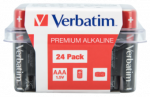 Verbatim AAA Premium Alkaline Batteries, 24-Pack, 1.5V