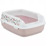 Trixie Cat toilet - Delio cat litter tray, with rim, printed, 38 20 50 cm, light lilac