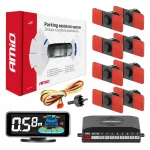 Amio Parking assistant system LED-GRAF 3D 8 sensor black inside mount 16.5mm