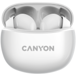 Canyon TWS-5 Bluetooth headset, with microphone, BT V5.3 JL 6983D4, Frequence Response:20Hz-20kHz, battery EarBud 40mAh*2+Charging Case 500mAh, type-C cable length 0.24m, size: 58.5*52.91*25.5mm, 0.03