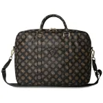 GUESS 4G Peony Bag with Front Pocket, Zipper, and Triangle Logo, 16" | black