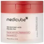 Medicube Red Succinic Acid Peeling Pad - Exfoliating Facial Pads.