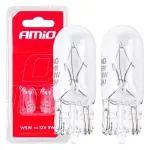 Amio Halogen bulbs T10 W5W W2.1x9.5d 12V 2pcs blister