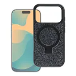 Case for iPhone 12 / 12 Pro Quartz Circle Stand Mag Cover black