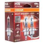 Osram Halogen Bulb H4 12V 60/55W P43t NIGHT BREAKER LASER +150%/ 2 pcs