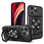 TFO Defender Armor Mag phone case with stand and MagSafe support for iPhone 16 Pro black (with camera lens protection)