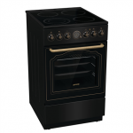 Gorenje Cooker | GECS5B70CLB | Ceramic hob | Electric oven | Black | Width 50 cm | Depth 59.4 cm | 70 L