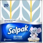 SELPAK Deluxe Napkins, 30x30cm, 3 layers, 4 designs, 20pcs