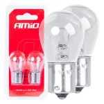 Amio Halogen bulbs P21W BA15s 12V 2pcs blister