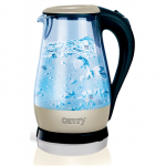 Camry | CR 1251 | Standard kettle | 2000 W | 1.7 L | Glass | 360 rotational base | Glass/Black