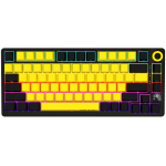 LORGAR KBP7075W, Wireless 75% Mechanical Gaming Keyboard Pro, Black/Yellow, EN Layout