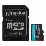KINGSTON Canvas Go! Plus | 64 GB | SD | Flash memory class Class 10, UHS-I, U3, V30, A2