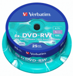 Verbatim DVD-RW 4.7 GB 4x, 25-pack (252960)