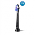 PHILIPS HX6056/88 Sonicare Sensitive | Replacement brush heads | Heads | For adults | Number of brush heads included: 6 | Black