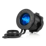 Amio Waterproof Car Cigarette Lighter Socket with BLUE LED Backlight 12/24V -04220
