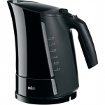 BRAUN WK 300 | Standard kettle | 2200 W | 1.7 L | Plastic | 360 rotational base | Black