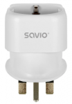 Savio Travel adapter for EU socket - UK plug