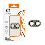 TEL PROTECT Tempered glass 95% AR+AF Full Metal Camera Protector on camera for iPhone 17 green (camera island)