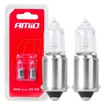 Amio Halogen bulbs H5W 12V 5W BAX9S white 2pcs blister -03354