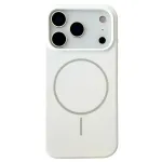 marka niezdefiniowana For iPhone 18 Pro Max / 17 Pro Max Magnetic Case Liquid Silicone Anti-Drop Phone Back Cover - White