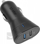 SBS Car charger 12W 2x USB-A 2.4A black