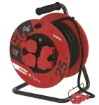 EMOS Rubber Extension Cord Reel 4 sockets, 25m, 2.5mm SCHUKO