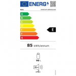 BEKO Refrigerator | RS9051PN | Energy efficiency class E | Free standing | Larder | Height 85 cm | Fridge net capacity 90 L | 39 dB | Stainless Steel