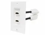 Goobay Socket, HDMI wall mount 2 sockets