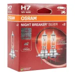 Osram Halogen Bulbs H7 12V NIGHT BREAKER SILVER +100% /2 pcs
