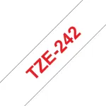 BROTHER Colour ribbon TZE-242 / TZE242 Red, white