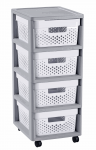 Curver Infinity bookcase, white-gray (231556)