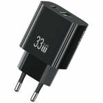 USAMS T65 Charger 33W 1xUSB-C 1xUSB-A fast charging