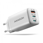 AXAGON ACU-DPQ65W GaN 3-Port Wall Charger 65W, White