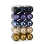 MICA unbreakable spruce decoration set 30 pieces, blue shades, 8 cm (1197808)