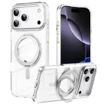 marka niezdefiniowana Magnetic Case with Rotating Stand iPhone 18 Pro / 17 Pro TPU Acrylic MagSafe - White