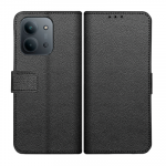 Just-in-Case PU Leather Book Case for Xiaomi Redmi 15C, Black