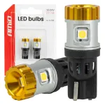 Amio LED bulbs CANBUS T10 3030 4SMD + 3020 1SMD White 12/24V -04990