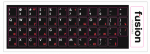 Fusion Accessories "Laminated Stickers RU / ENG" Black/Red
