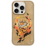 Nimmy Tiger case for iPhone 16 Pro in light brown