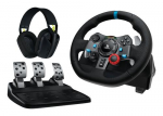 Logitech G 991-000539 Gaming Controller, Aluminum, Black USB Steering Wheel + Pedals + Headset for PC, PlayStation 4, PlayStation 5, PlayStation 3