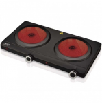 Haeger HP-02V.016A Double Vitro Infrared Ceramic Electric Cooker, 2500W