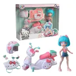 Hello Kitty Pretty Pink scooter and moped doll, play set (HKTF3000)