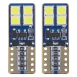 Amio LED CANBUS 8SMD 2835 T10e (W5W) White 12V/24V
