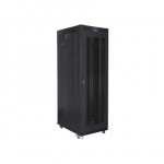 Lanberg | Rack cabinet 19" free-standing 27U/800x1000 (flat pack) with glass door, LCD | FF01-8027-23BL | Black