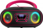 Denver TDB-212 DAB+ Boombox FM/Bluetooth/USB/CD/AUX pink