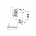 Whirlpool Dishwasher | WH6IC11BS7LA0 | Built-in | Width 44.8 cm | Number of place settings 11 | Number of programs 9 | Energy efficiency class C | Display | Black