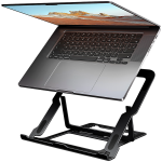 AXAGON STND-LAB ALU is a laptop stand for 10" to 17.3" laptops, featuring 8 adjustable angles and a black finish