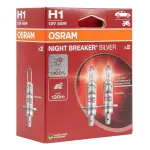 Osram Halogen Bulb H1 12V 55W P14,5s NIGHT BREAKER SILVER +100% / 2 pcs