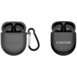 CANYON TWS-6 Bluetooth headset with microphone, BT V5.3 JL 6976D4, Frequency Response: 20Hz-20kHz, Earbud battery 30mAh x 2 + Charging Case 400mAh, Type-C cable length 0.24m, Size: 64 x 48 x 26mm, 0.0
